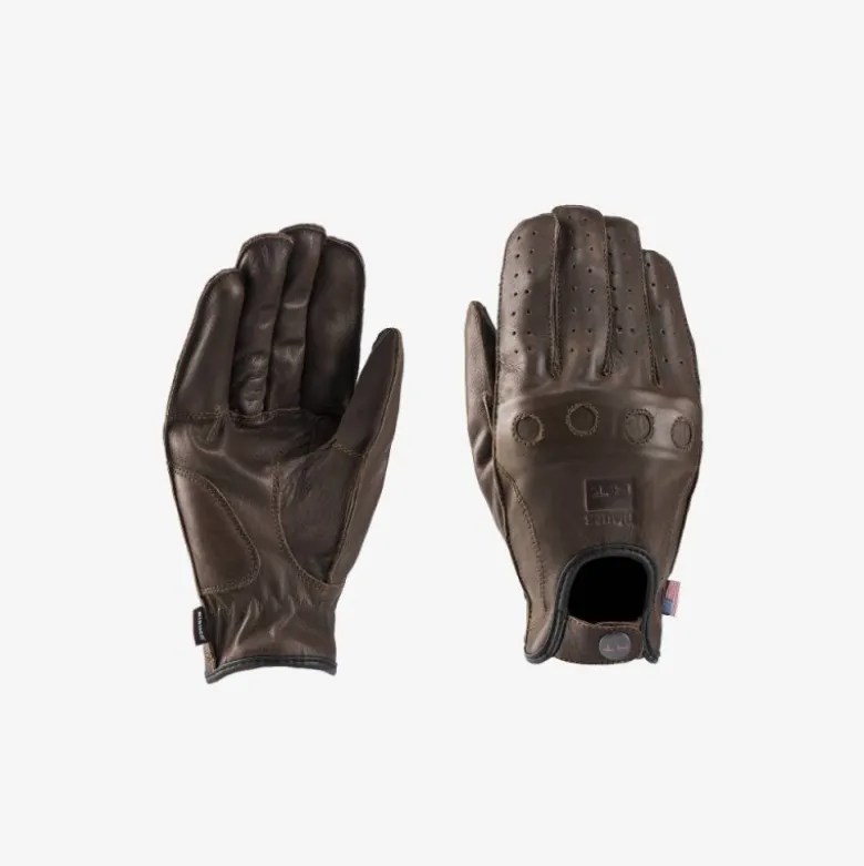 Guanti In Pelle Blauer Routine Marrone