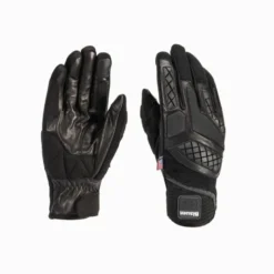 Guanti In Pelle E Tessuto Blauer Urban Sport Nero