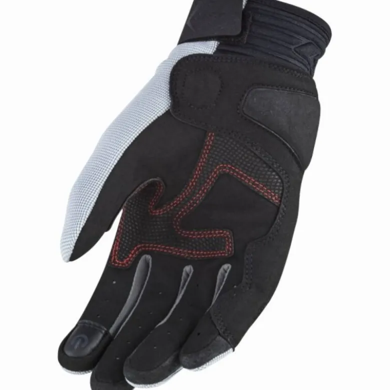 Guanti in Pelle e Tessuto Donna Ls2 All Terrain Grigio Rosso