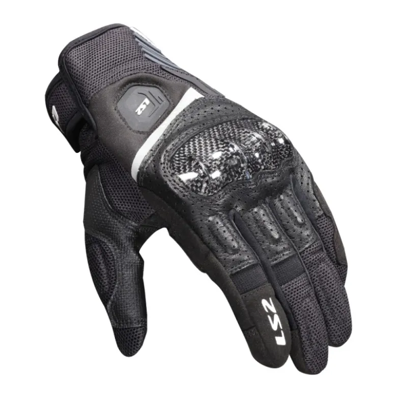 Guanti In Pelle E Tessuto LS2 Atom Nero