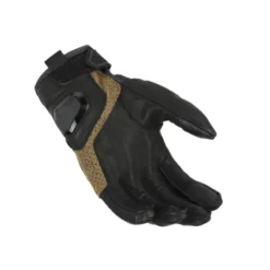 Guanti In Pelle E Tessuto Macna Haros 2.0 Nero Tortora Rosso