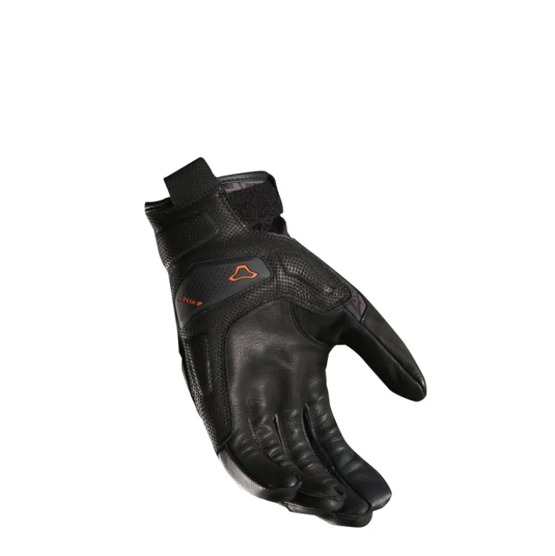 Guanti In Pelle E Tessuto Macna Haros Rok Bagoros Nero Grigio Arancio