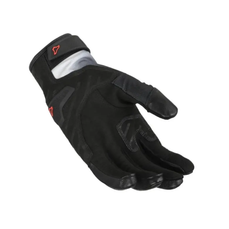 Guanti In Pelle E Tessuto Macna Jugo 2.0 Nero Rosso