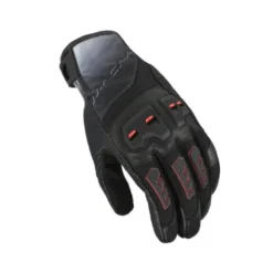 Guanti In Pelle E Tessuto Macna Jugo 2.0 Nero Rosso