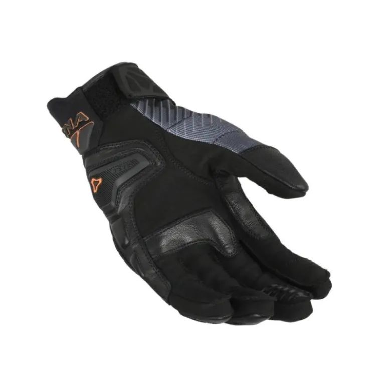 Guanti In Pelle e Tessuto Macna Rime 2.0 Nero Arancione