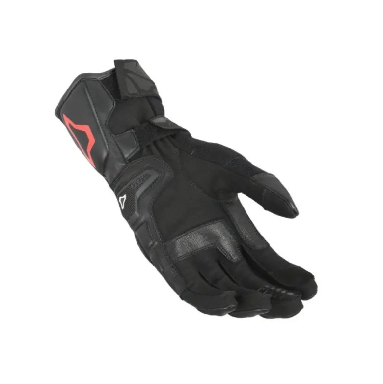 Guanti In Pelle e Tessuto Macna Tempo 2.0 Nero Rosso