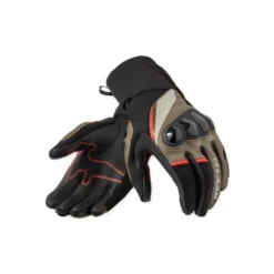 Guanti In Pelle E Tessuto Revit Combustion Nero Marrone
