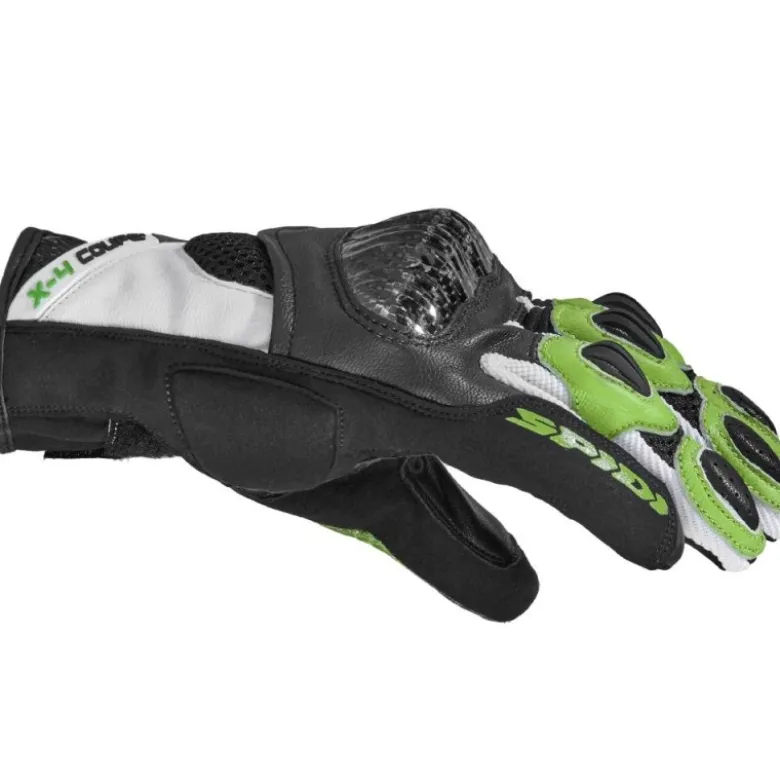 Guanti In Pelle e Tessuto Spidi X4 Coupe' Nero Verde