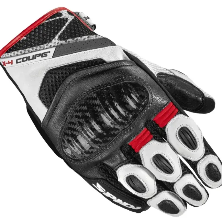 Guanti In Pelle e Tessuto Spidi X4 Coupe' Rosso