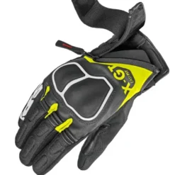 Guanti In Pelle E Tessuto Spidi X-Gt Nero Giallo Fluo