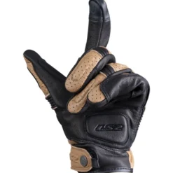 Guanti in Pelle Ls2 Duster Tabacco Nero