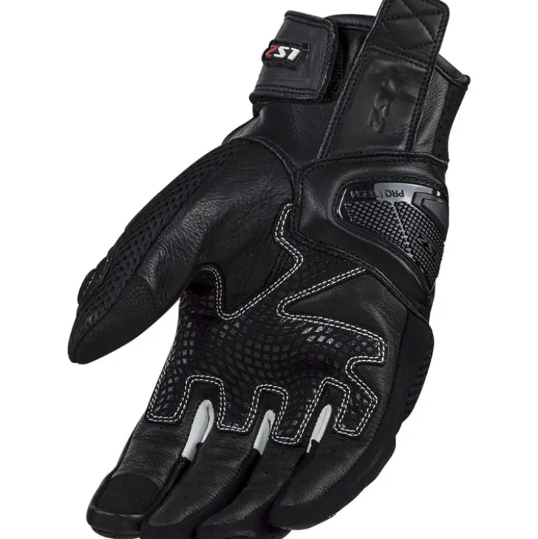 Guanti In Pelle Ls2 Spark II Air Nero H-V Giallo
