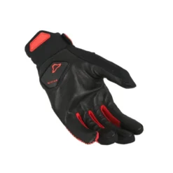Guanti in Pelle Macna Obtain Leather Nero Rosso