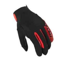 Guanti in Pelle Macna Obtain Leather Nero Rosso
