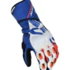 Guanti In Pelle Macna Powertrack Blu Bianco