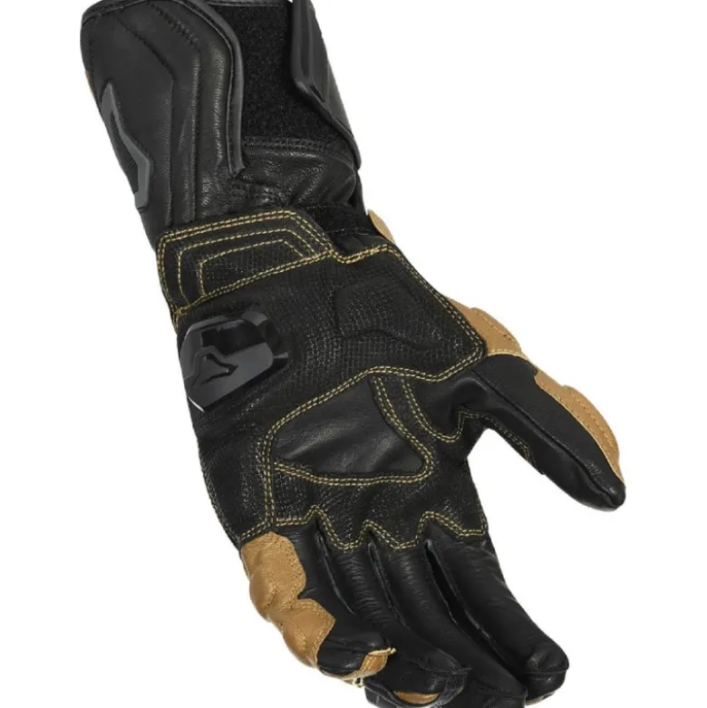 Guanti In Pelle Macna Powertrack Nero Grigio Oro