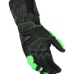 Guanti In Pelle Macna Powertrack Nero Grigio Verde