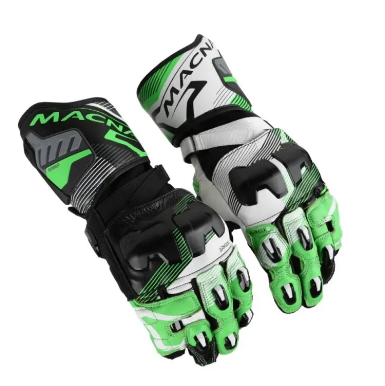 Guanti In Pelle Macna Powertrack 2.0 Nero Verde