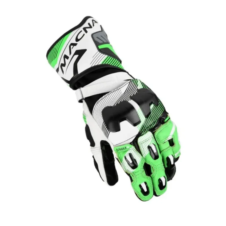 Guanti In Pelle Macna Powertrack 2.0 Nero Verde