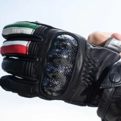 Guanti in Pelle OJ Fighter 1.8 Nero Rosso Bianco