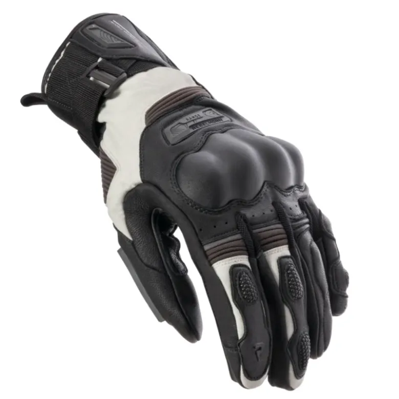 Guanti In Pelle Rebelhorn Range Nero Grigio Chiaro