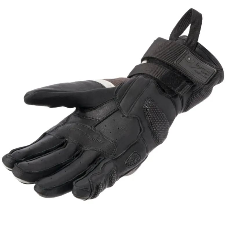 Guanti In Pelle Rebelhorn Range Nero Grigio Chiaro