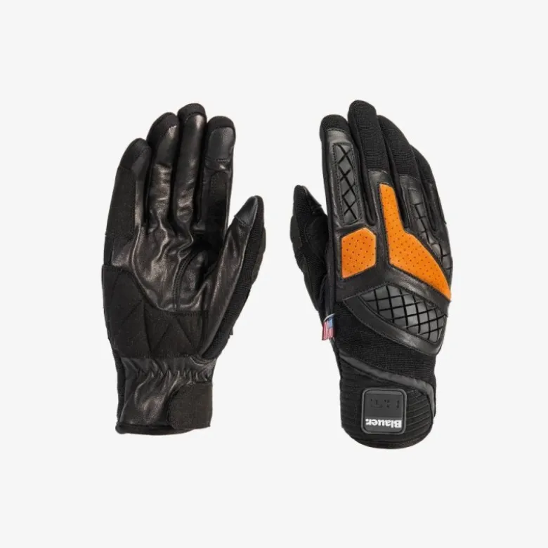 Guanti In Tessuto Blauer Urban Sport Nero Arancio