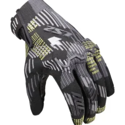 Guanti in Tessuto LS2 Alfa Flyknit Nero Grigio Giallo