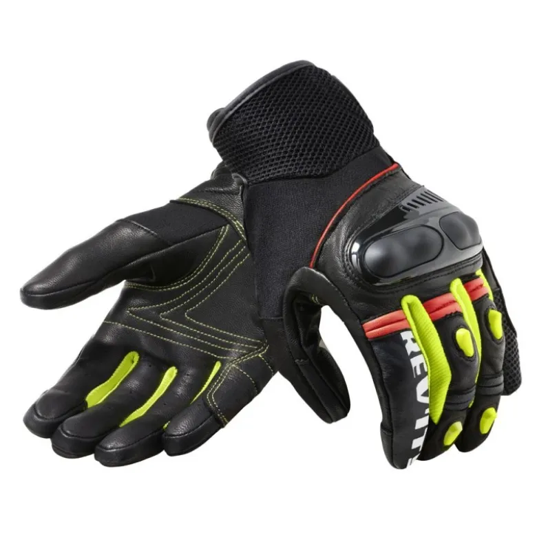 Guanti In Tessuto Revit Metric Nero Giallo Neon