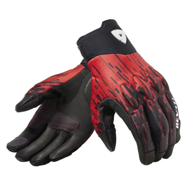 Guanti In Tessuto Revit Spectrum Nero Neon Rosso