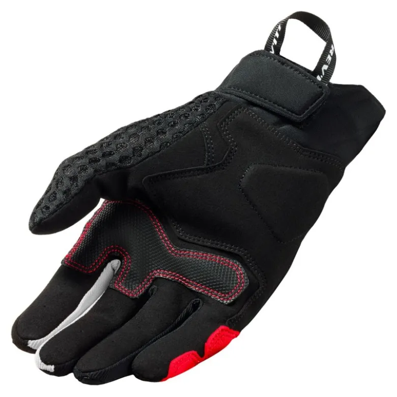 Guanti In Tessuto Revit Veloz Nero-Rosso