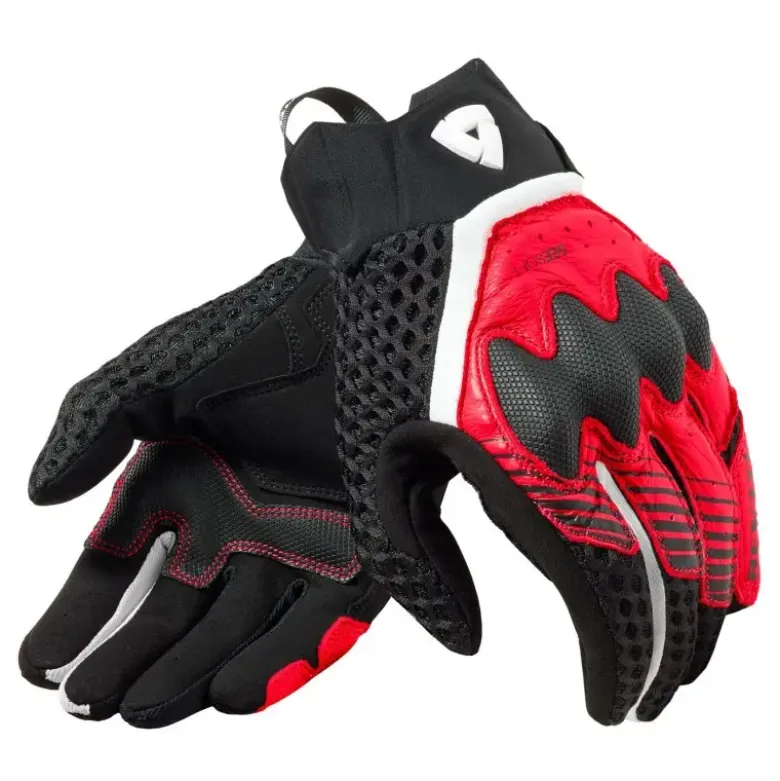 Guanti In Tessuto Revit Veloz Nero-Rosso