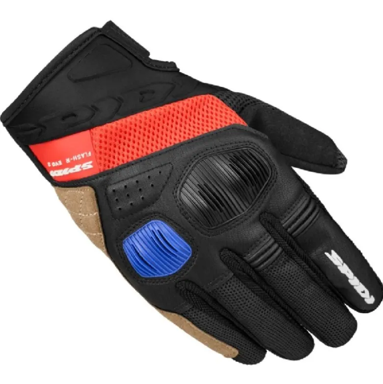 Guanti In Tessuto Spidi Flash-R Evo 2 Nero Rosso Blu