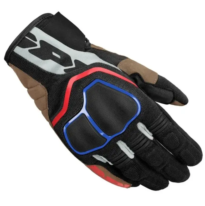 Guanti In Tessuto Spidi Sport-Gt Blu Ghiaccio Rosso