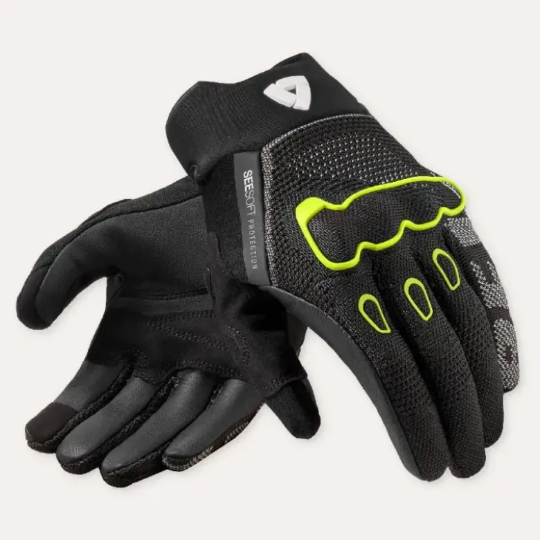 Guanti Moto In Tessuto Revit Hyperspeed 3 Nero Giallo Neon