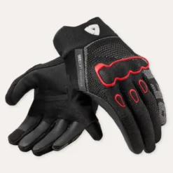 Guanti Moto In Tessuto Revit Hyperspeed 3 Nero Neon Rosso