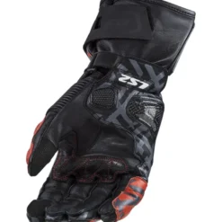 Guanti Racing In Pelle Ls2 Feng Nero Rosso