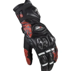 Guanti Racing In Pelle Ls2 Feng Nero Rosso