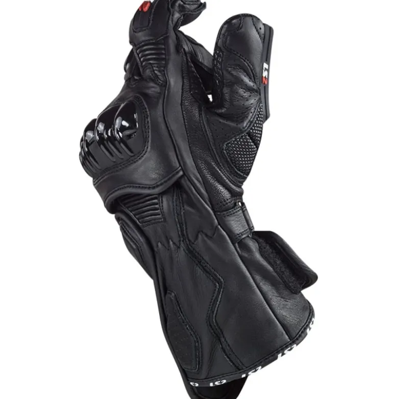 Guanti Racing In Pelle Ls2 Swift Nero