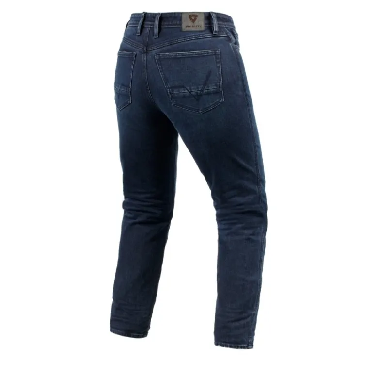 Jeans Donna Revit Violet Ladies BF Blu Scuro Nero Slavato L30 Accorciato