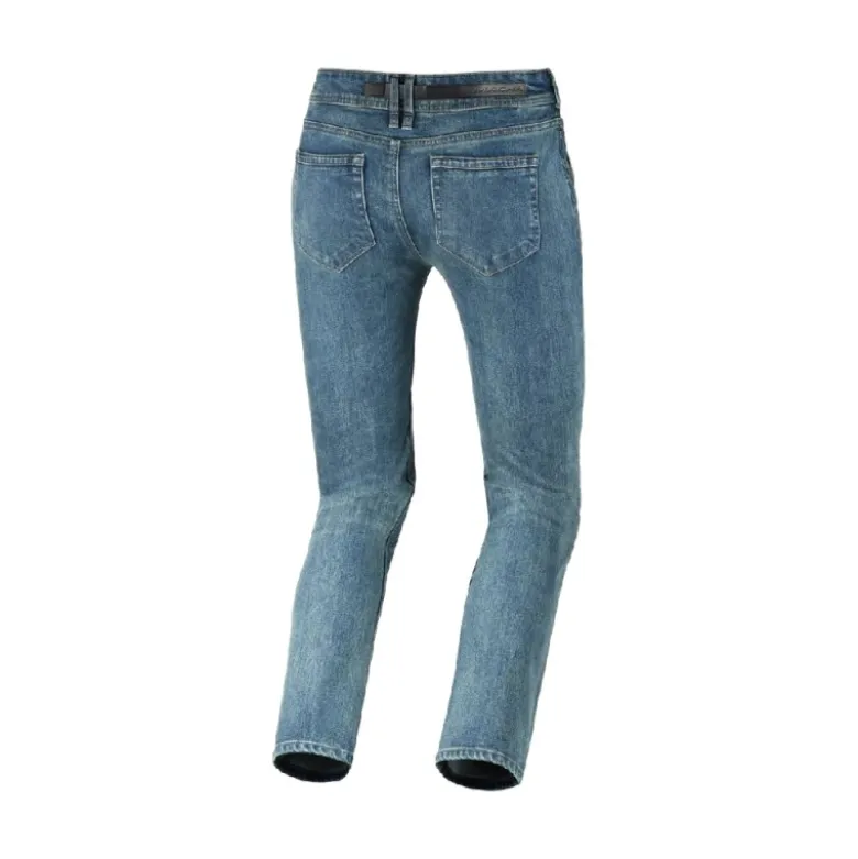 Jeans Per Moto Macna Vinton Straight Fit Azzurro Accorciato