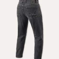 Jeans Uomo Revit Detroit 3 Tapered Nero Scuro Stone Extra Accorciato L30