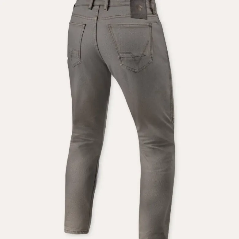Jeans Uomo Revit Jamison Slim Nero Oliva Extra Accorciato L30