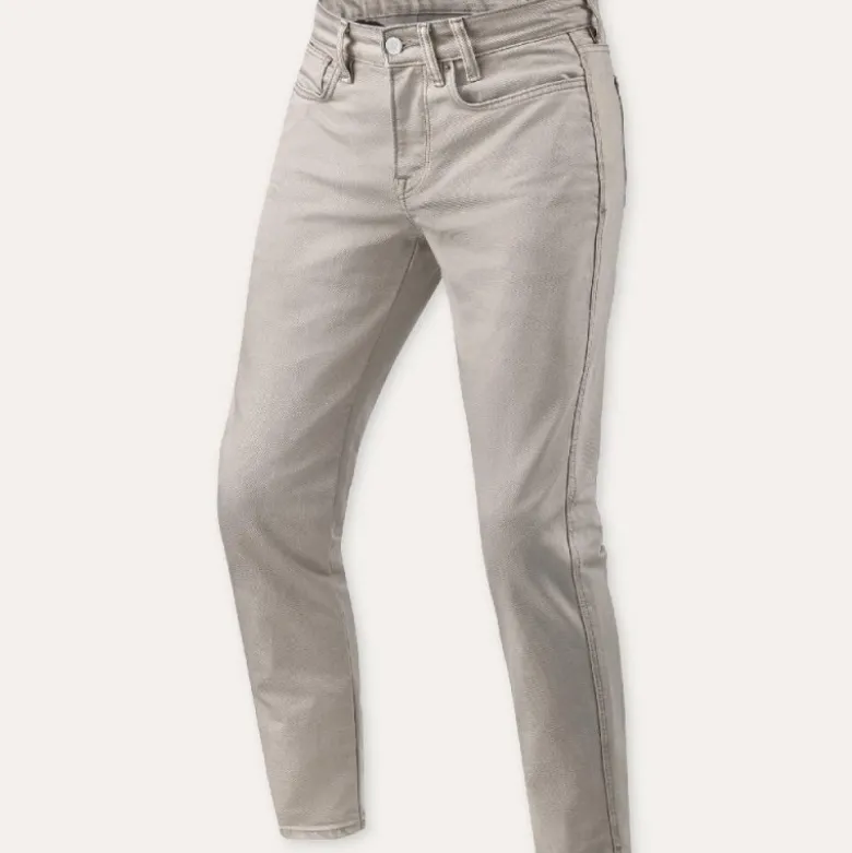 Jeans Uomo Revit Jamison Slim Sabbia Extra Accorciato L30