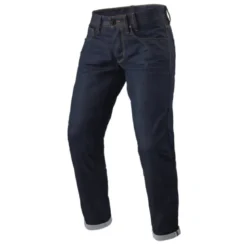 Jeans Uomo Revit Lewis Selvedge Blu Scuro L32 Accorciato
