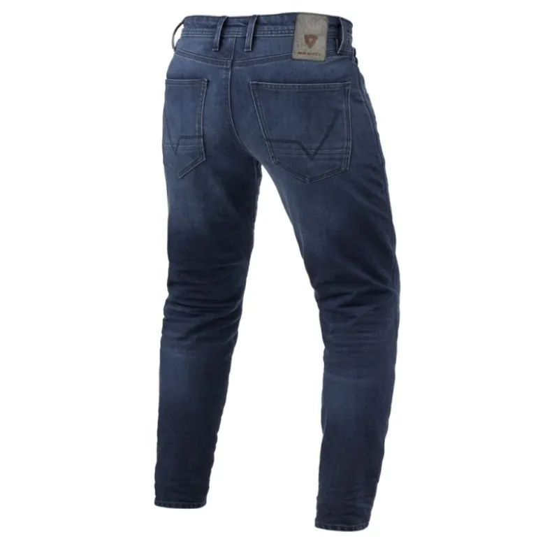 Jeans Uomo Revit Micah TF Blu Scuro Slavato L36 Allungato