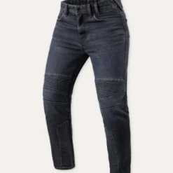 Jeans Uomo Revit Moto 2 Tf Blu Scuro Nero Effetto Usato L32 Accorciato