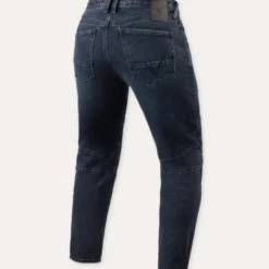 Jeans Uomo Revit Moto 2 Tf Blu Scuro Nero Effetto Usato L32 Accorciato