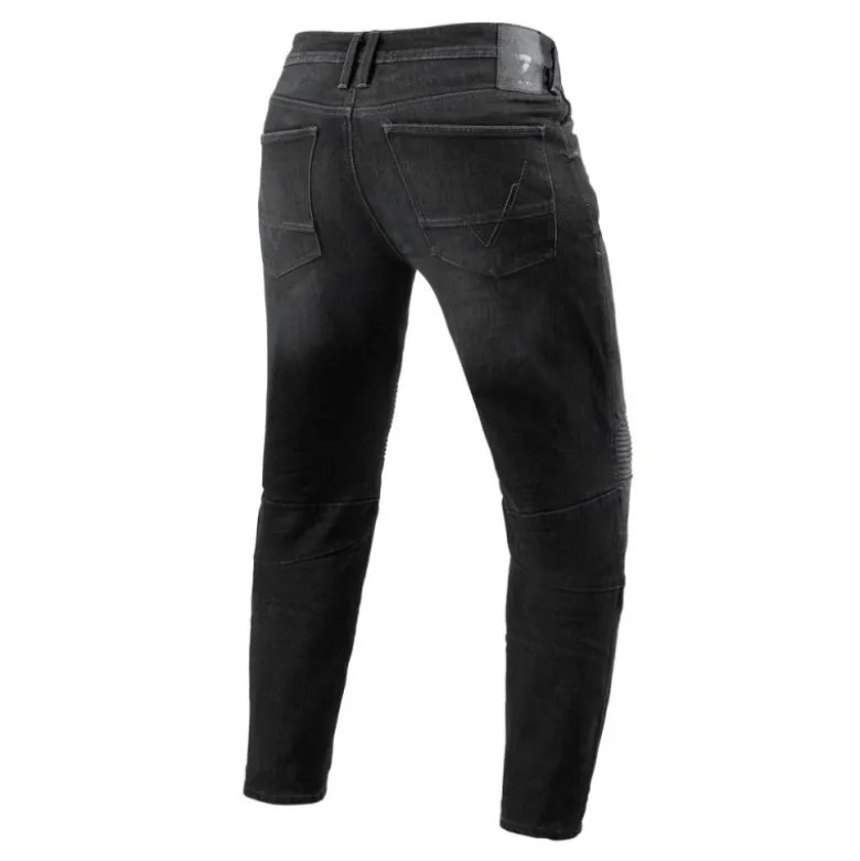Jeans Uomo Revit Moto 2 Tf Grigio Scuro Slavato L34 Standard