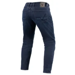 Jeans Uomo Revit Ortes TF Blu Scuro Nero Slavato L36 Allungato